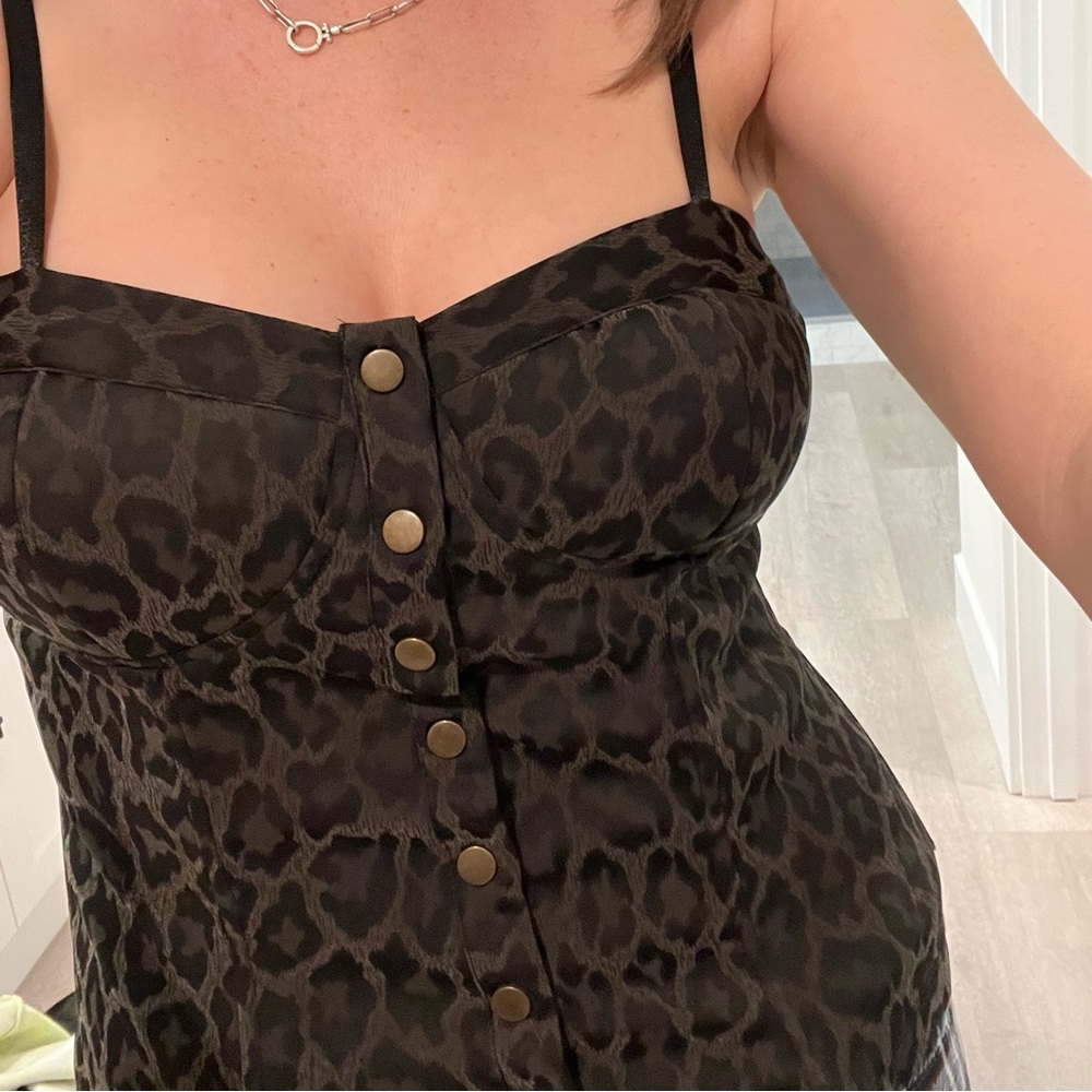 Forever 21 Animal Print Corset Top